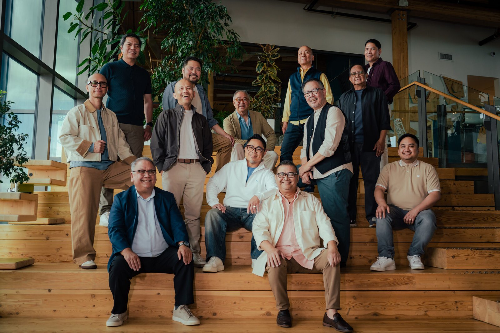 koro filipino male members in casual attire